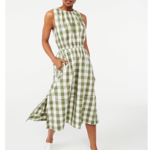 Sleeveless summer plaid dress - Picture 12 of 14